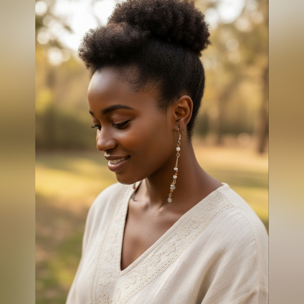 Elegant Silver and Gold Dangle Earrings